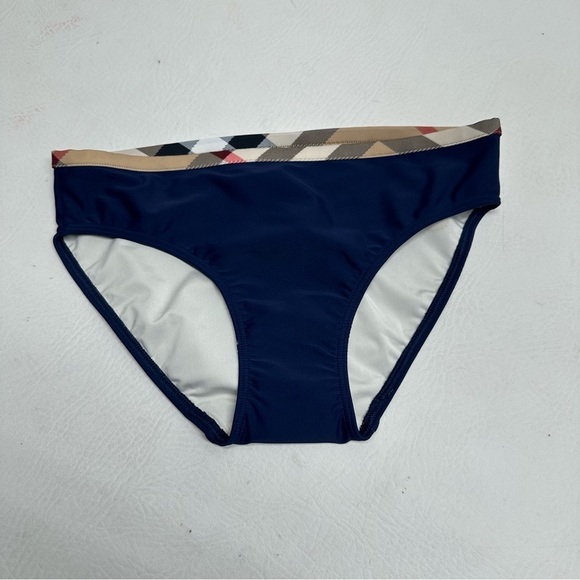 Burberry Other - Burberry Navy Bikini Bottom with Patterned Waistband size 14Y NWOT